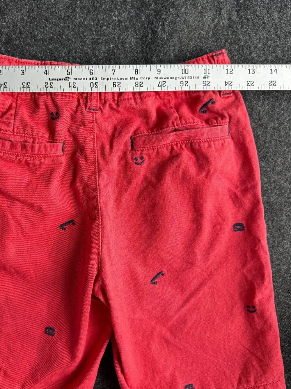 Gymboree Boys Red Embroidered Chino Shorts Size 12